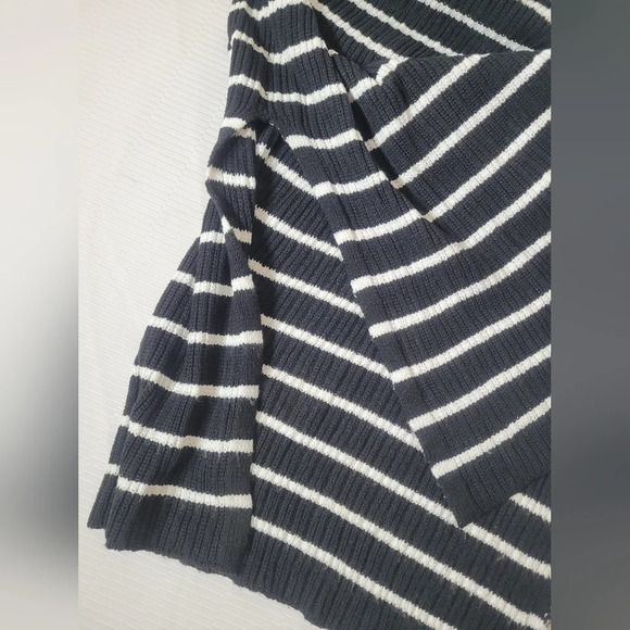 Zesica Striped Black and White Stretch Knit Maxi Dress sz L - Picture 5 of 9